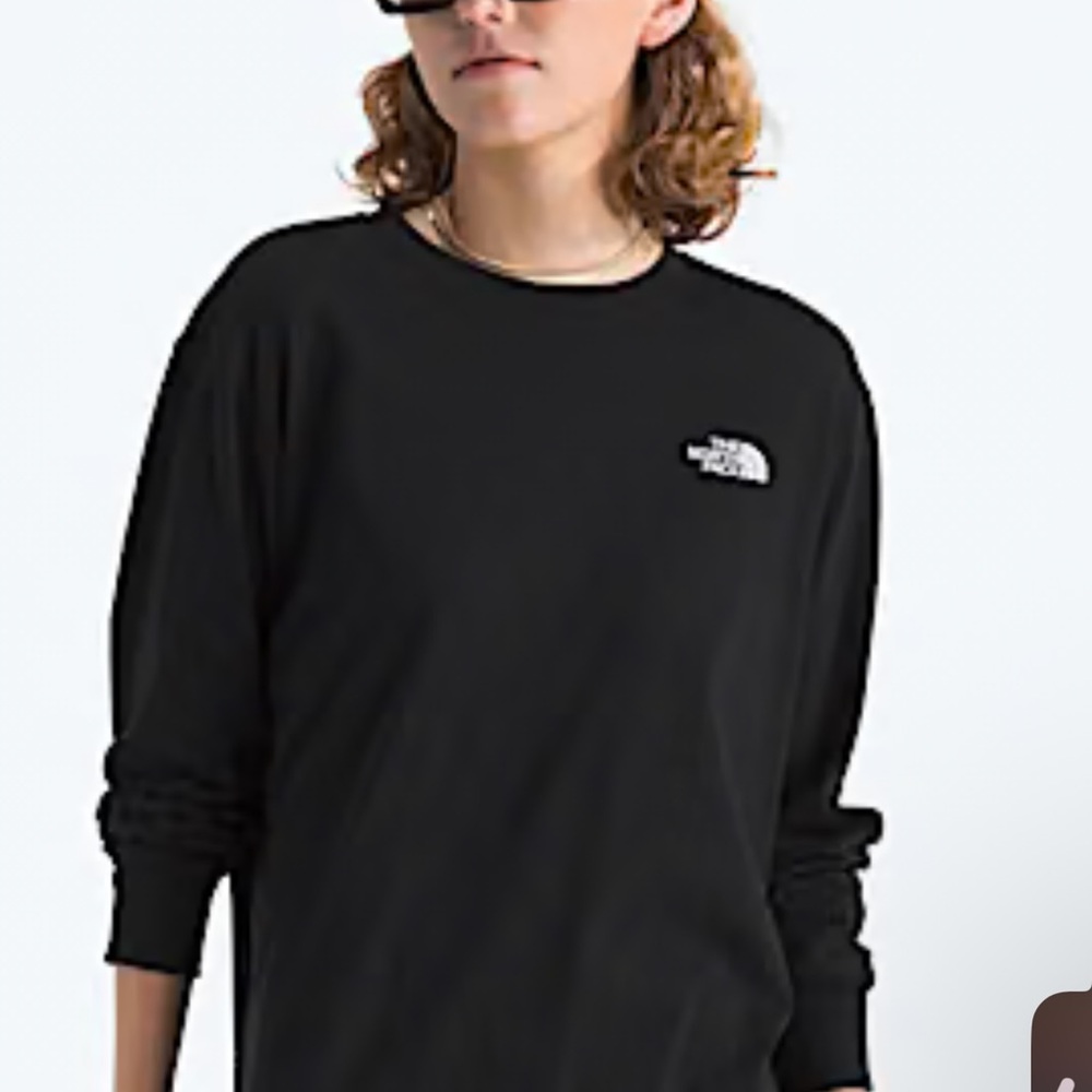 The North Face Black Long Sleeve Shirt Unisex Black sz XL